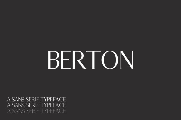Berton Family Font for Creative Projects