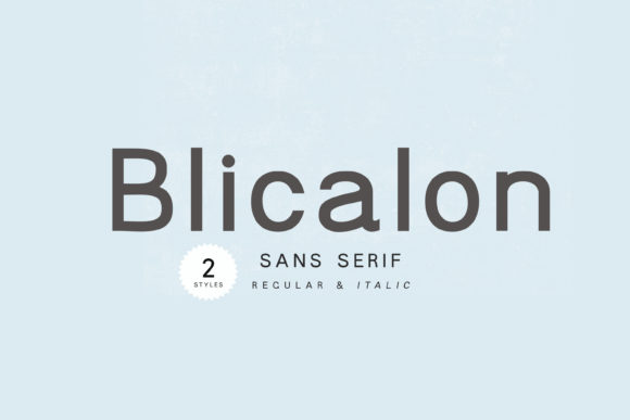 Blicalon: A Modern Sans Serif Font