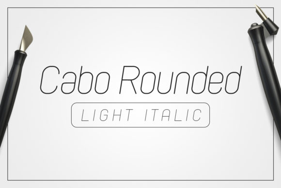 Cabo Rounded Light Italic Font